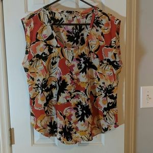 Bright spring sleeveless blouse